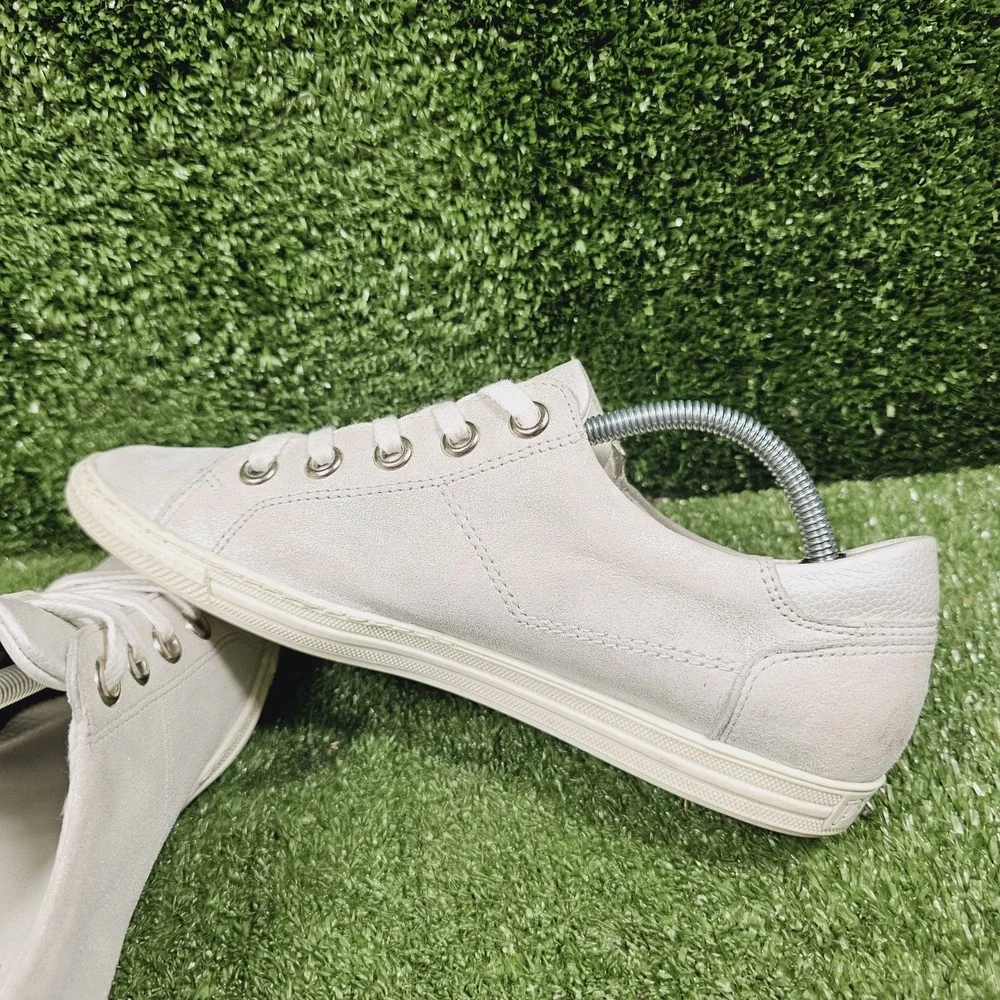 Paul Green Addie Metallic Silver Athletic Zip Up Comfort Sneakers Womens US 7.5